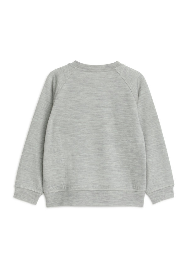 ARKET Sweatshirt aus Merinowolle Grau