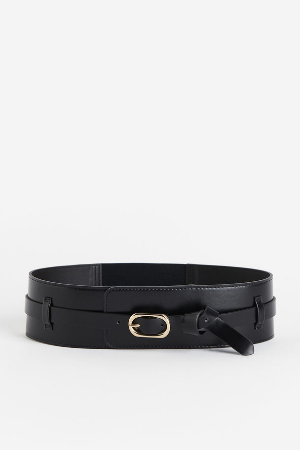 H&M Wide Waist Belt Black