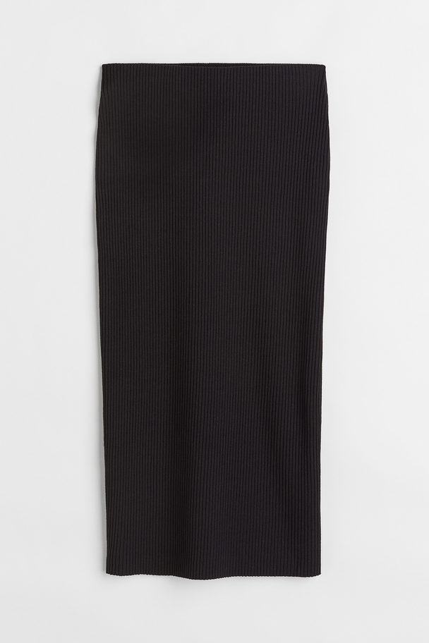 H&M Ribbed Skirt Black