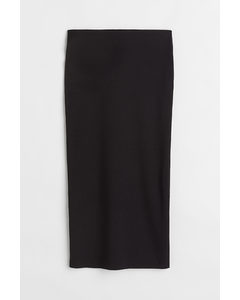 Ribbed Skirt Black