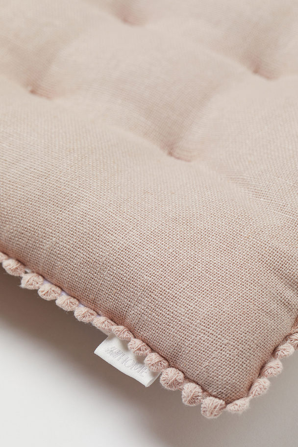 H&M HOME Linen-blend Seat Cushion Powder Pink