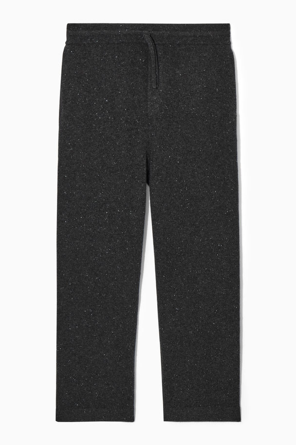 COS Relaxed Cashmere Joggers Dark Grey Mélange