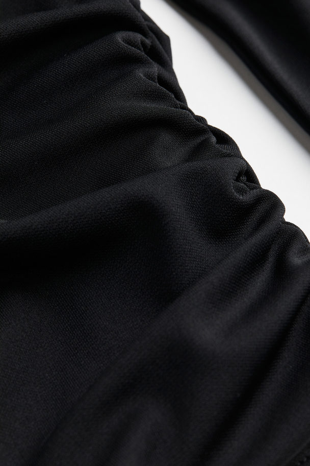 H&M Twist-detail Jersey Top Black
