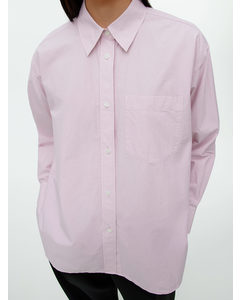 Oversized Cotton Shirt Lilac/overdye