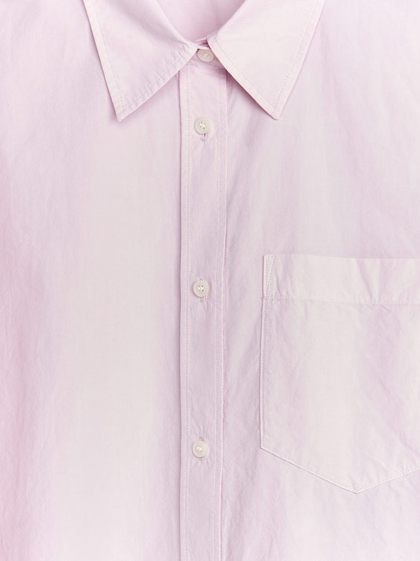 ARKET Oversize-Hemd aus Baumwolle Flieder/Overdye
