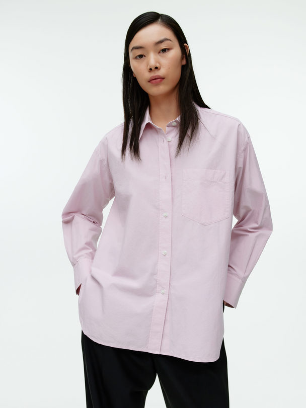 ARKET Oversized Bomullsskjorta Lila/överfärgad
