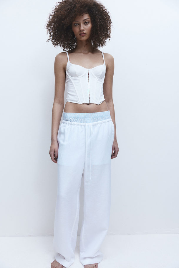 H&M Non-padded Cotton Bustier White