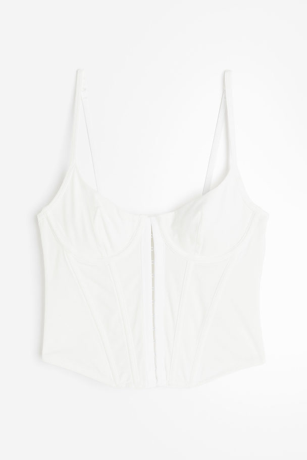 H&M Non-padded Cotton Bustier White