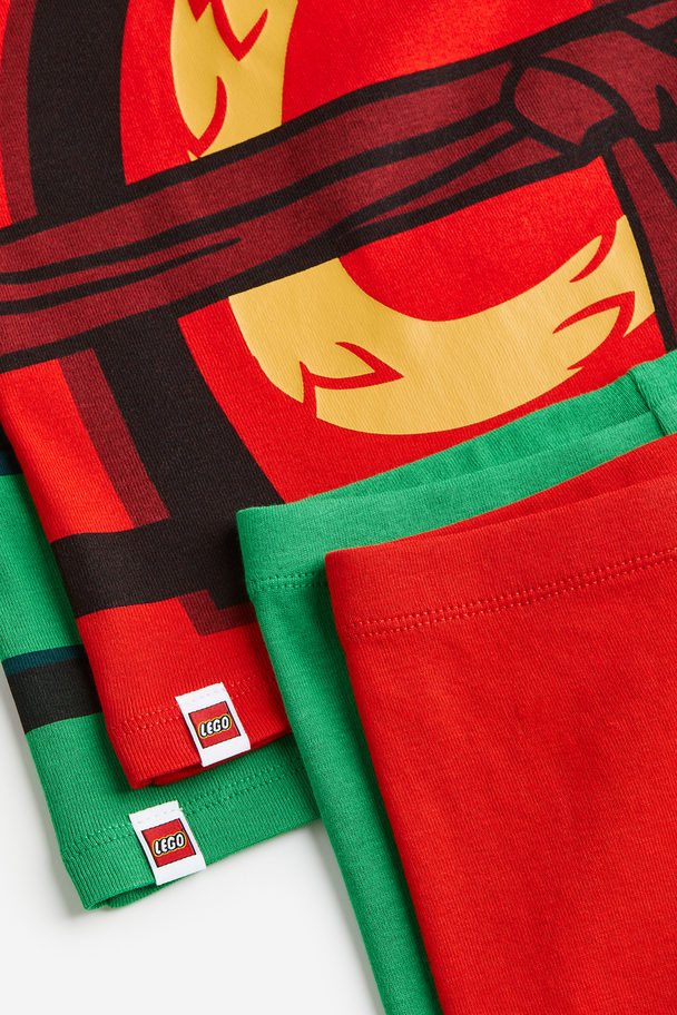 H&M 2-pack Printed Pyjamas Red/ninjago
