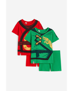 2er-Pack Pyjamas mit Print Rot/Ninjago