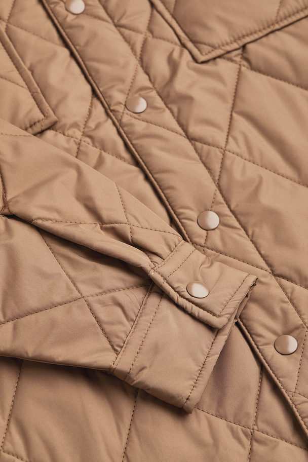 H&M Relaxed Fit Quilted Jacket Beige