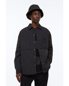 Relaxed Fit Quilted Jacket Black