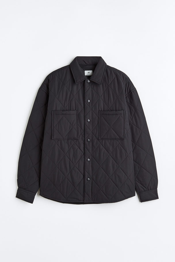 H&M Relaxed Fit Quilted Jacket Black