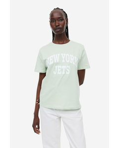T-shirt With A Motif Light Green/new York Jets