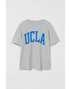 T-shirt With A Motif Light Grey Marl/ucla