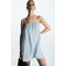 Gathered Strappy Playsuit Light Blue