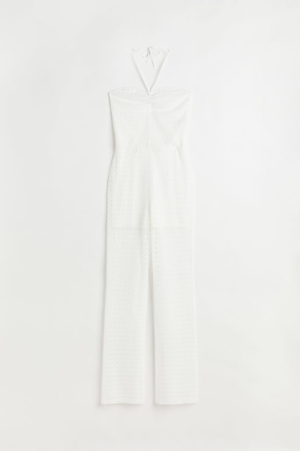 H&M Halterneck-jumpsuit Hvid