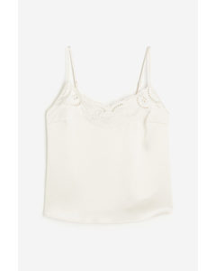 Lace-detail Cami Top Cream