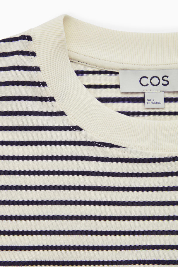 COS Mini T-shirt Dress Navy / Cream