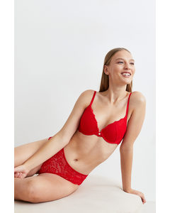 Lace Push-up Bra Red