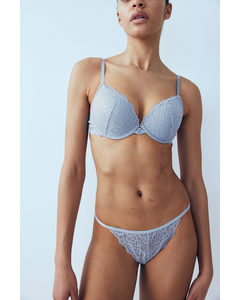 Lace Push-up Bra Light Dusty Blue