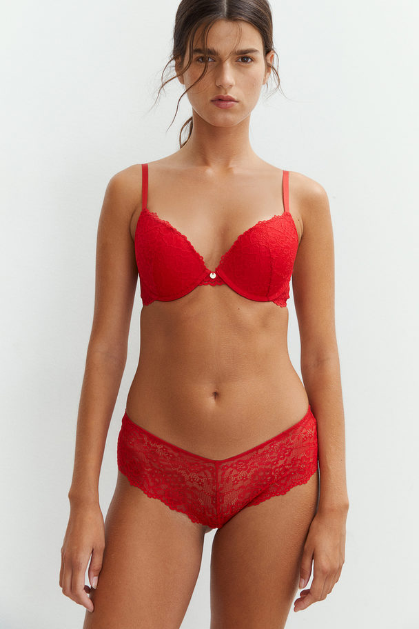 H&M Lace Push-up Bra Red