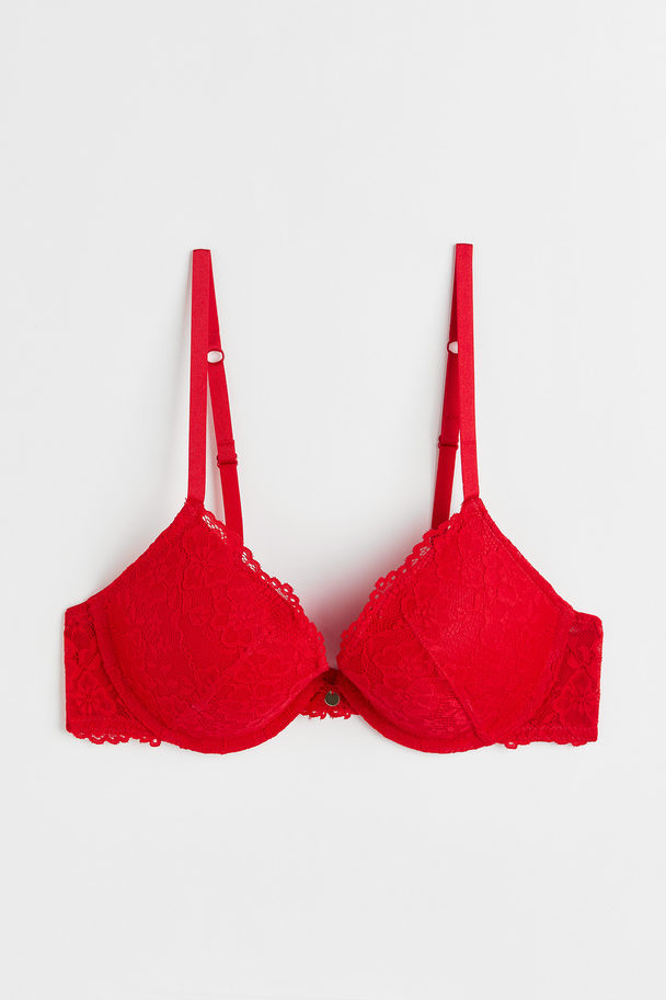 H&M Lace Push-up Bra Red