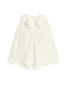 Frill Collar Blouse White