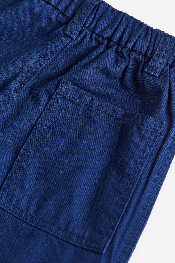 H&M Arbeiterhose aus Twill Marineblau