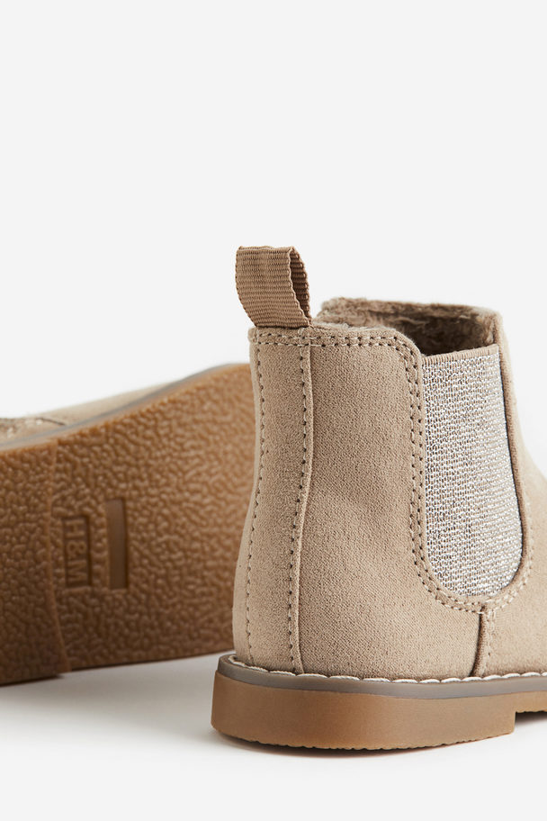 H&M Warm-lined Chelsea Boots Light Beige