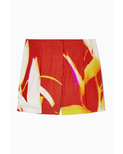 Regular-fit Printed Shorts Red / White / Yellow