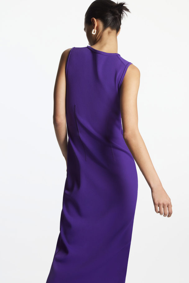COS Knitted Midi Dress Purple