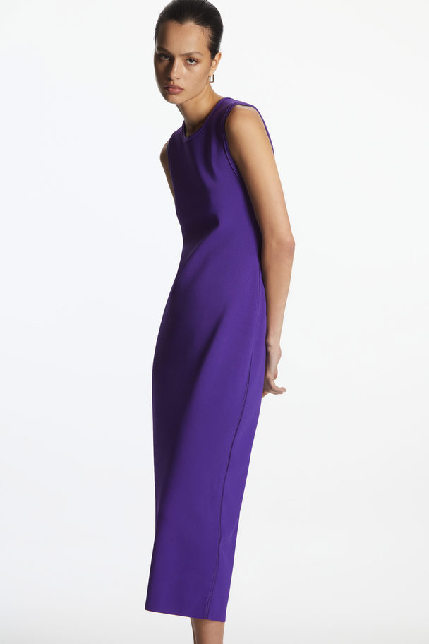 COS Knitted Midi Dress Purple