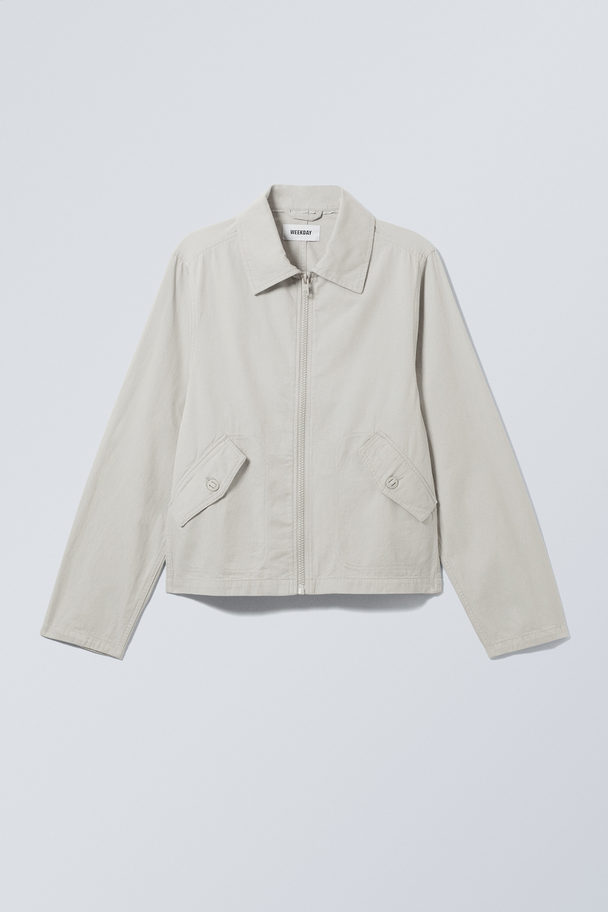 Weekday Regular Linen Blend Jacket Light Dusty Mole