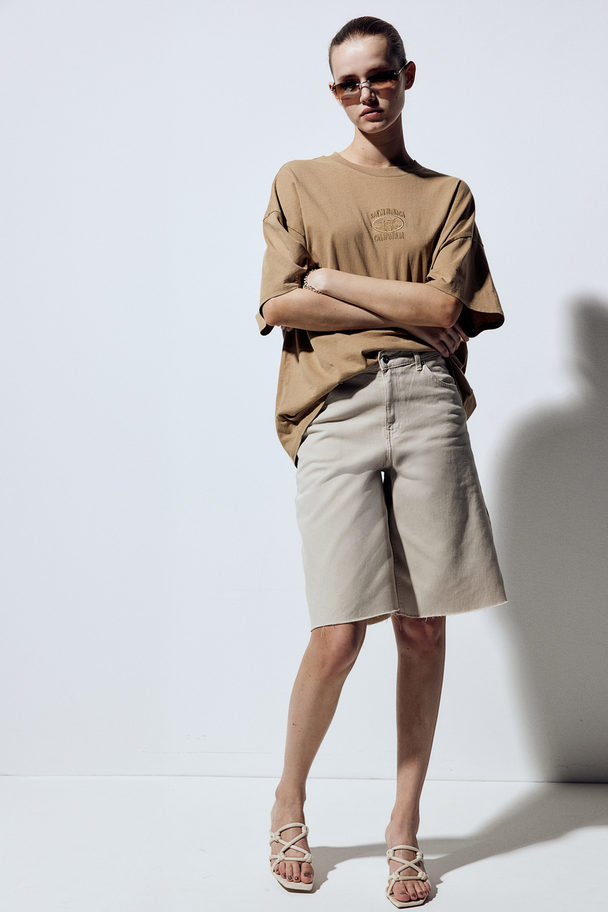 H&M Bermudashorts I Twill Lys Beige