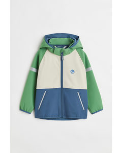 Water-resistant Softshell Jacket Green/block-coloured