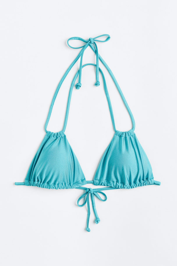 H&M Padded Triangle Bikini Top Turquoise