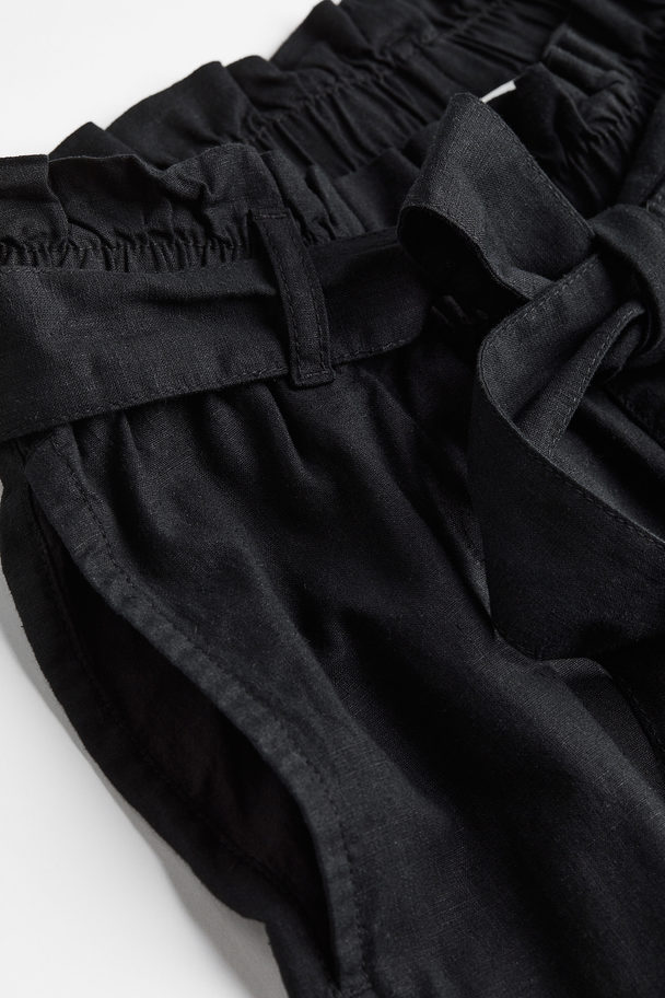 H&M MAMA Before & After Shorts aus Leinenmischung Schwarz