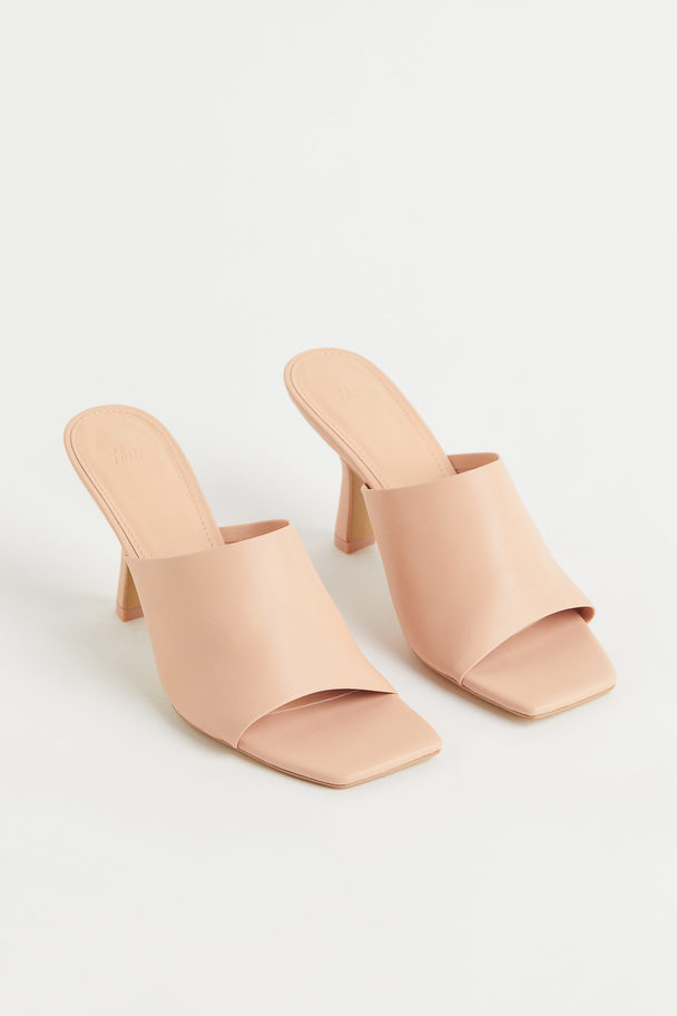 H&M Slip In-sandaletter Beigerosa