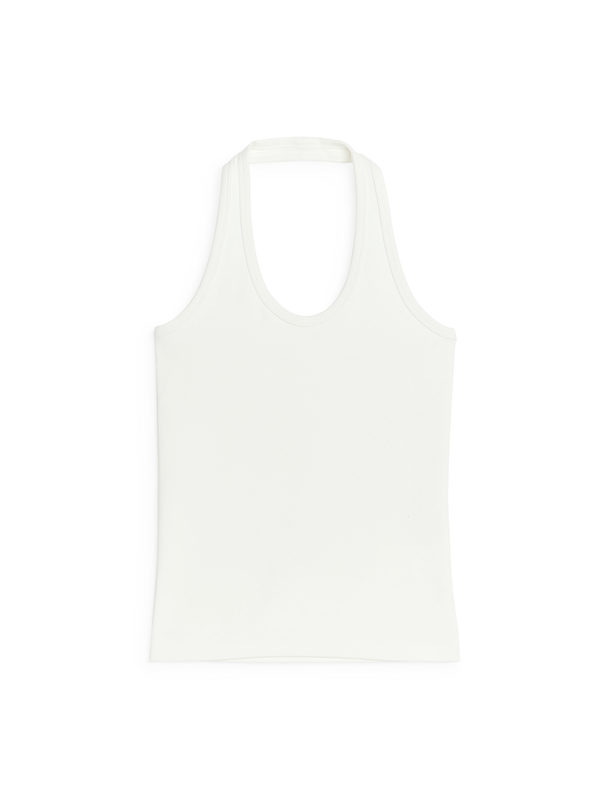 ARKET Halterneck Top White