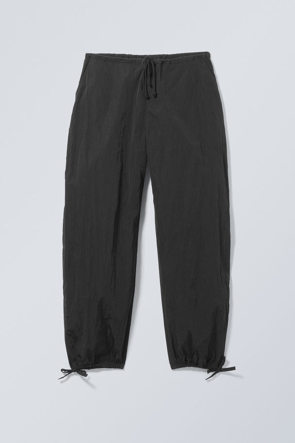 Weekday Alister Tracksuit Parachute Trousers Black