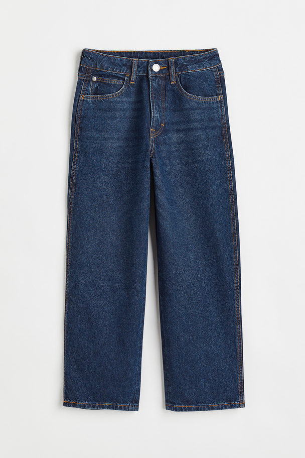 H&M Baggy Fit Jeans Donker Denimblauw