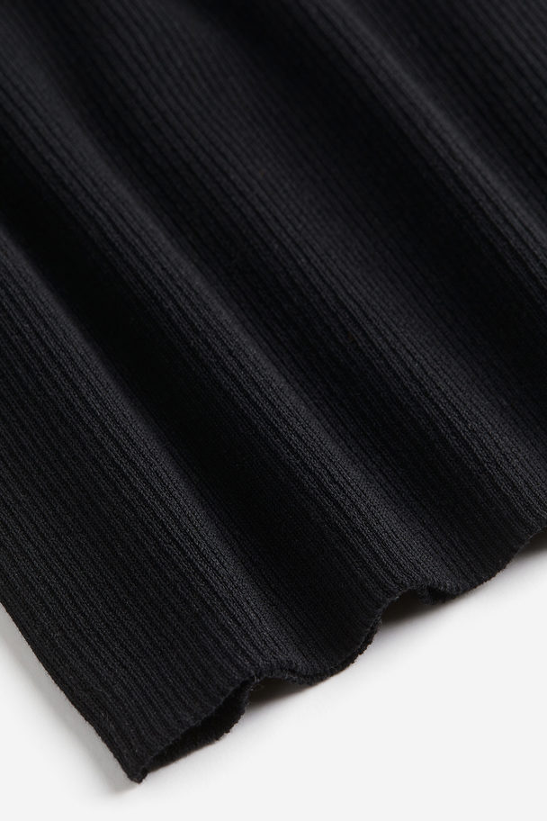 H&M Rib-knit Midi Dress Black