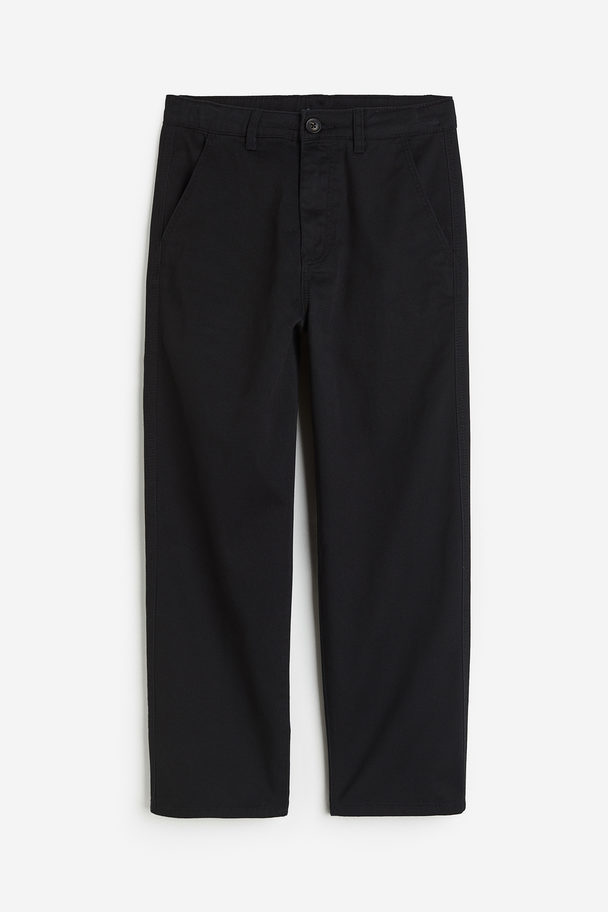 H&M Chino Relaxed Fit Schwarz