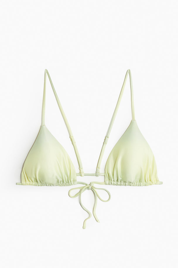 H&M Padded Triangle Bikini Top Lime Green/ombre