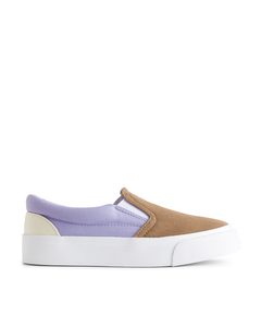 Slip-on Trainers Lilac/beige
