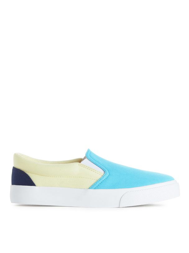 ARKET Slip-on Trainers Turquoise/off White