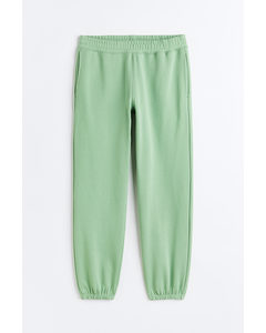 Relaxed Fit Cotton Joggers Fern Green