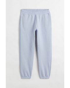 Relaxed Fit Cotton Joggers Light Blue