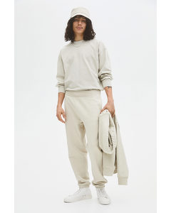 Joggers I Bomuld Relaxed Fit Lys Beige